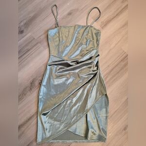 Chic Metallic Mini Dress